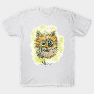 Cat Cute Watercolor T-Shirt